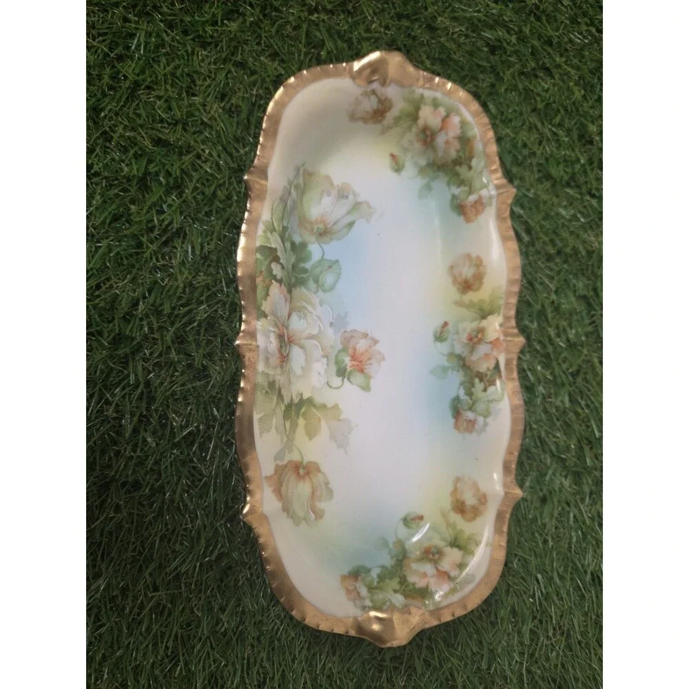 Vintage Beautiful Porcelain celery dish from Royal Rudolstadt in Prussia